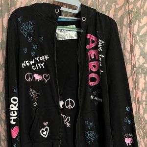 LG aeropostale zip up womens hoodie